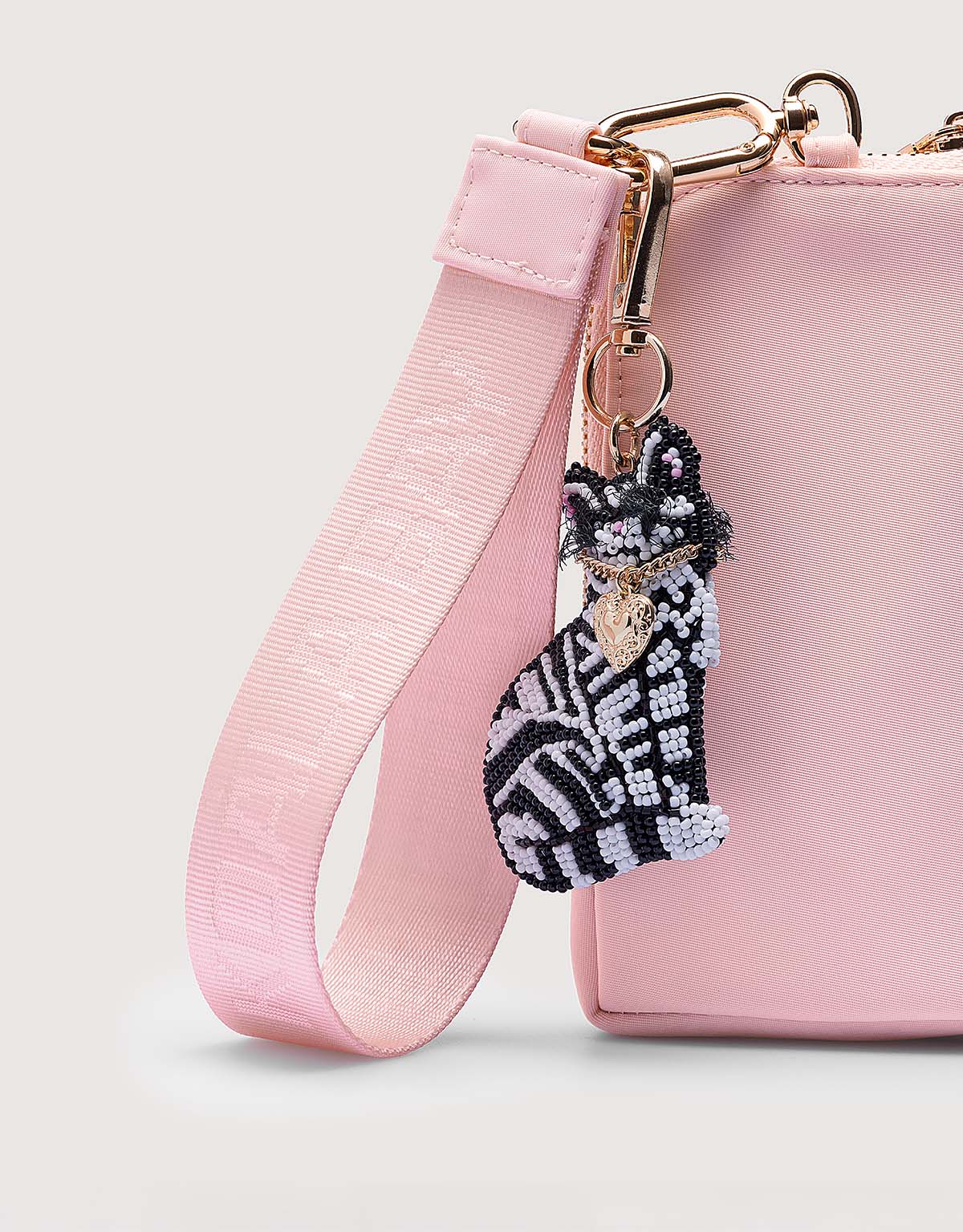 Llavero Charm Gato con Abalorio - Gatolux