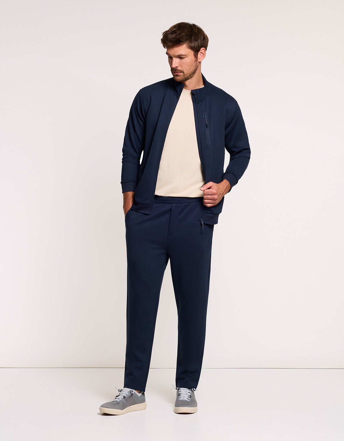 Long Navy Blue Trousers - April