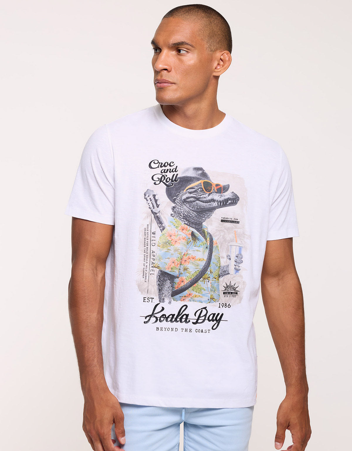 White Short-Sleeve T-Shirt - Nuberu