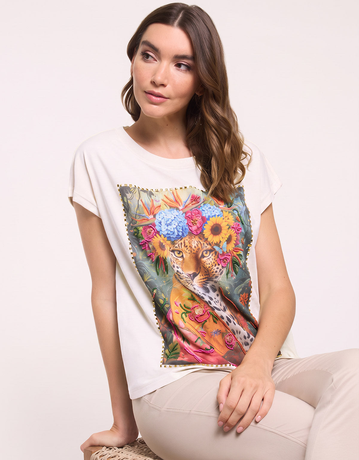 Camiseta Manga Corta Blanco - Agustina 10