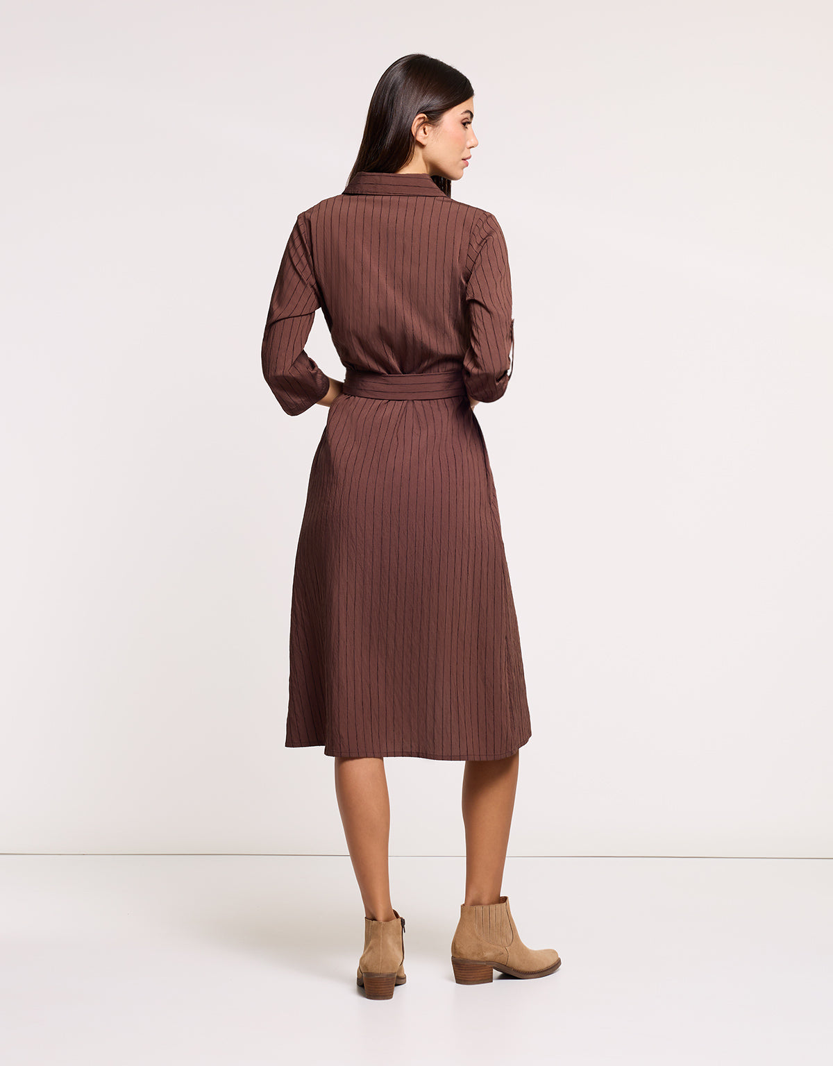Vestido Midi Marrón - Yanaris 3