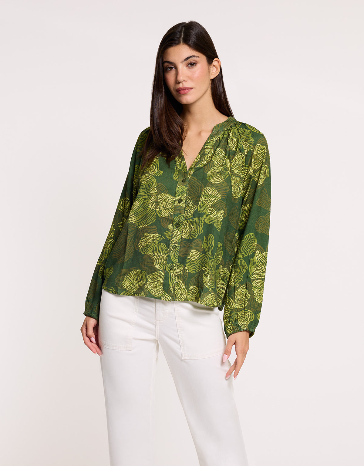 Camisa Manga Larga Verde - Bloomily 1