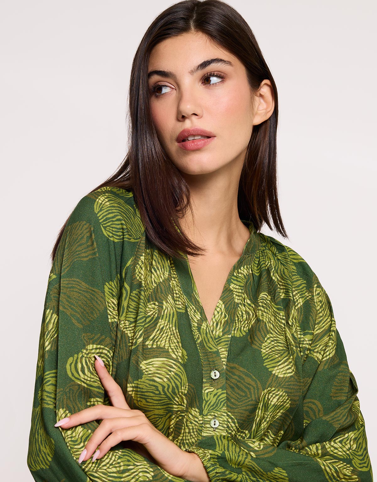 Camisa Manga Larga Verde - Bloomily 4