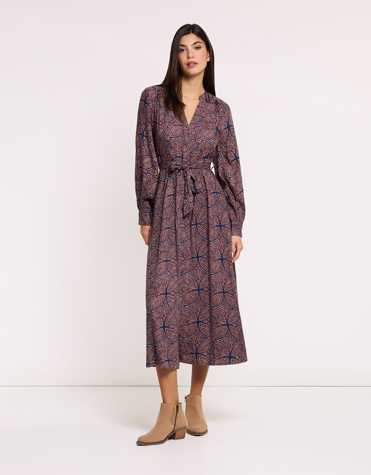 Vestido Midi Azul Marino - Pritan 1