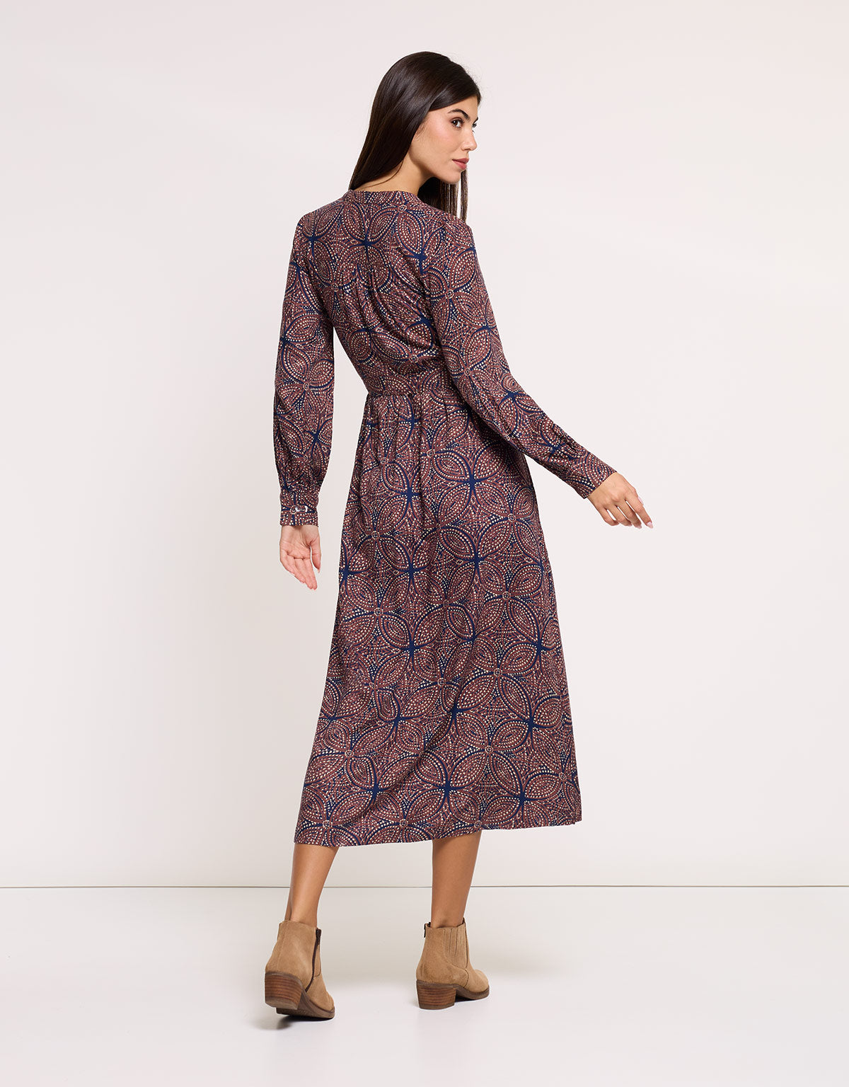 Vestido Midi Azul Marino - Pritan 3