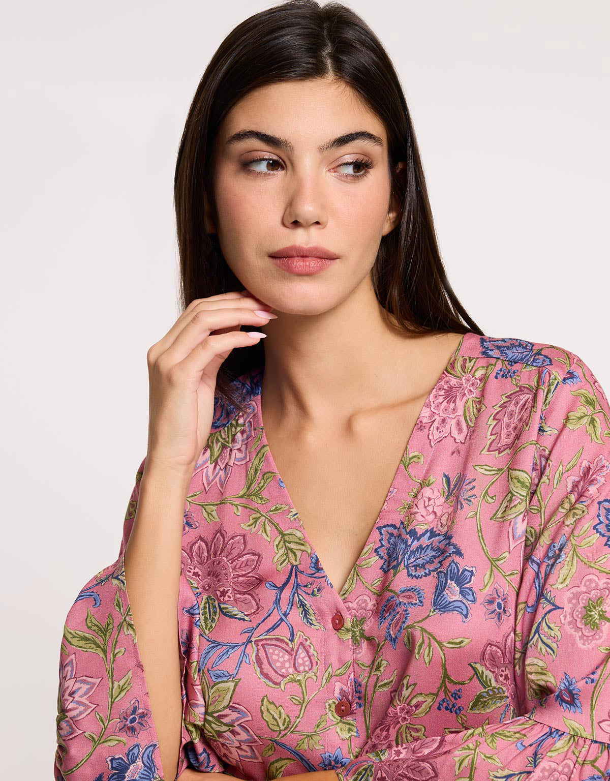 Camisa Manga Larga Rosa - Deepy 4