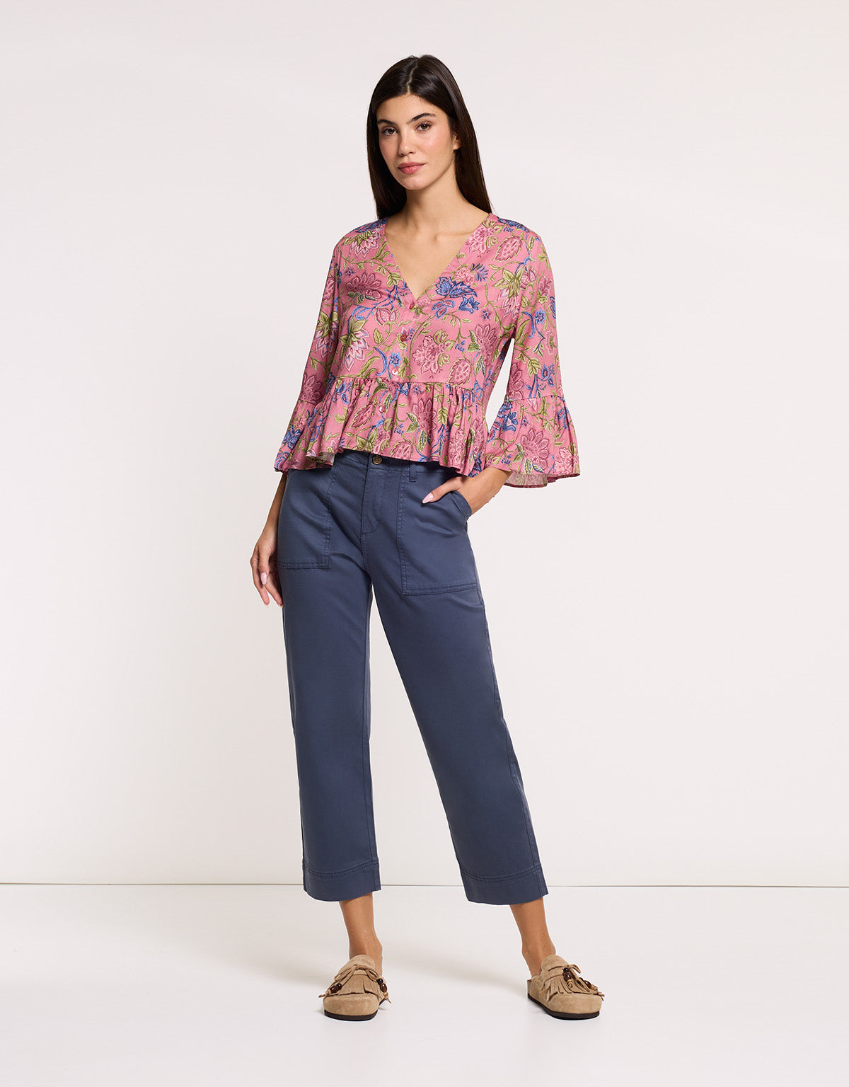 Camisa Manga Larga Rosa - Deepy 5