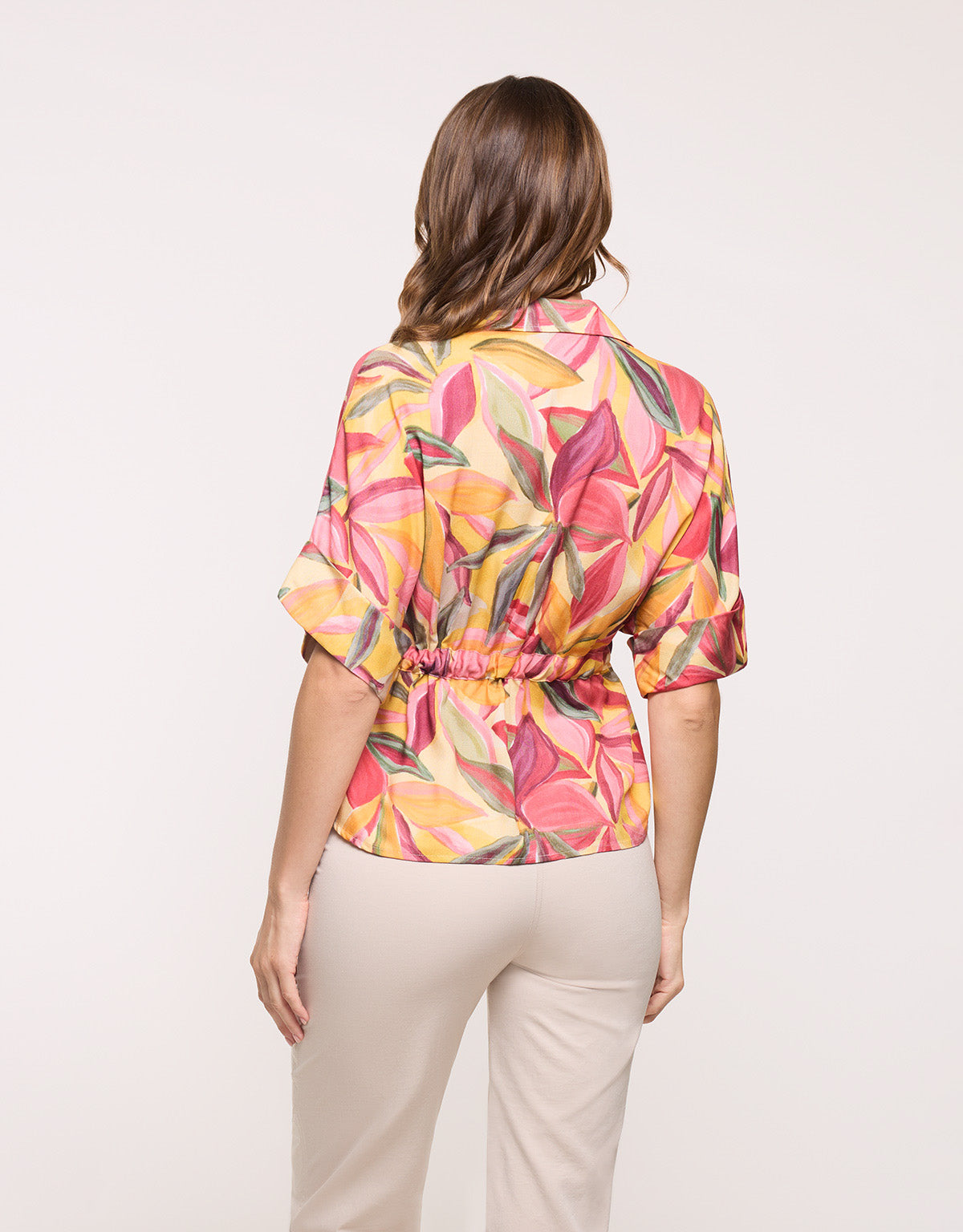 Multicolour Short-Sleeve Blouse - Mistyque