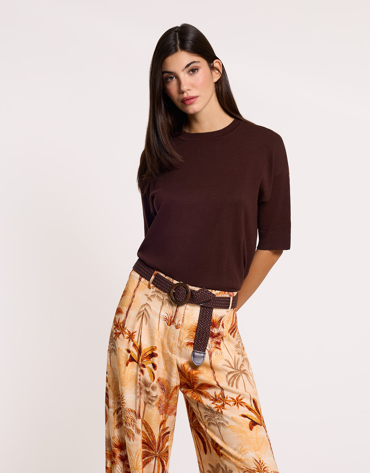 Orange Fluid Trousers - Palmena