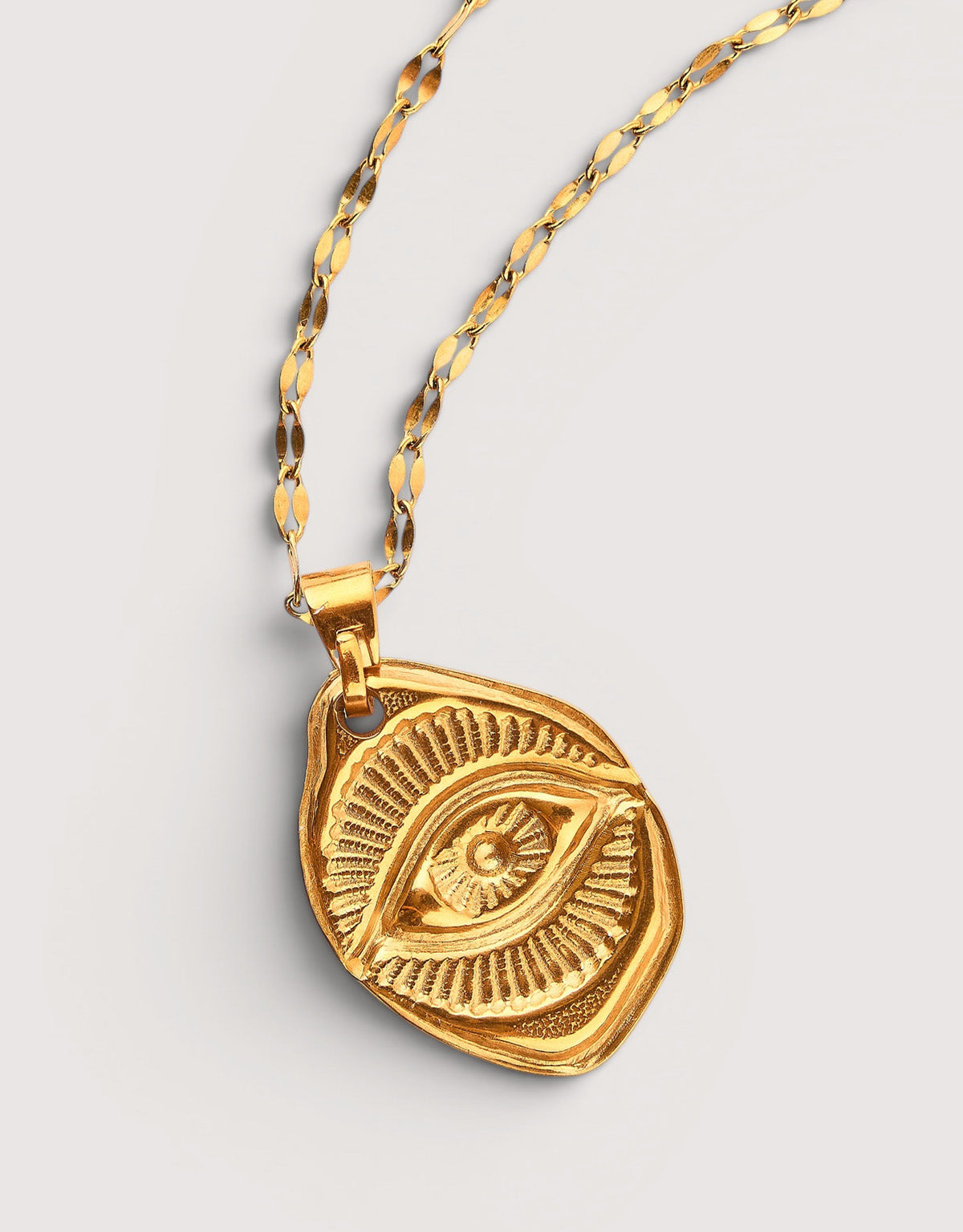 Stainless Steel Eye Necklace - Medalla Ojo