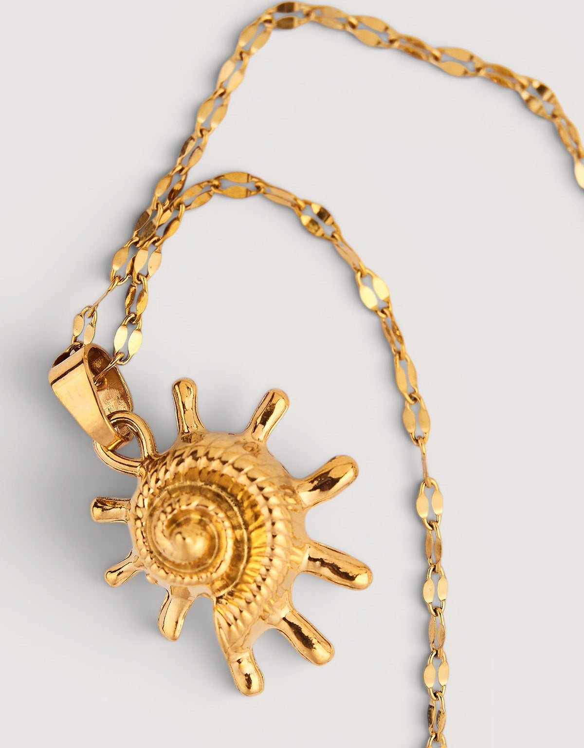 Gold-tone stainless steel chain necklace - Caracola