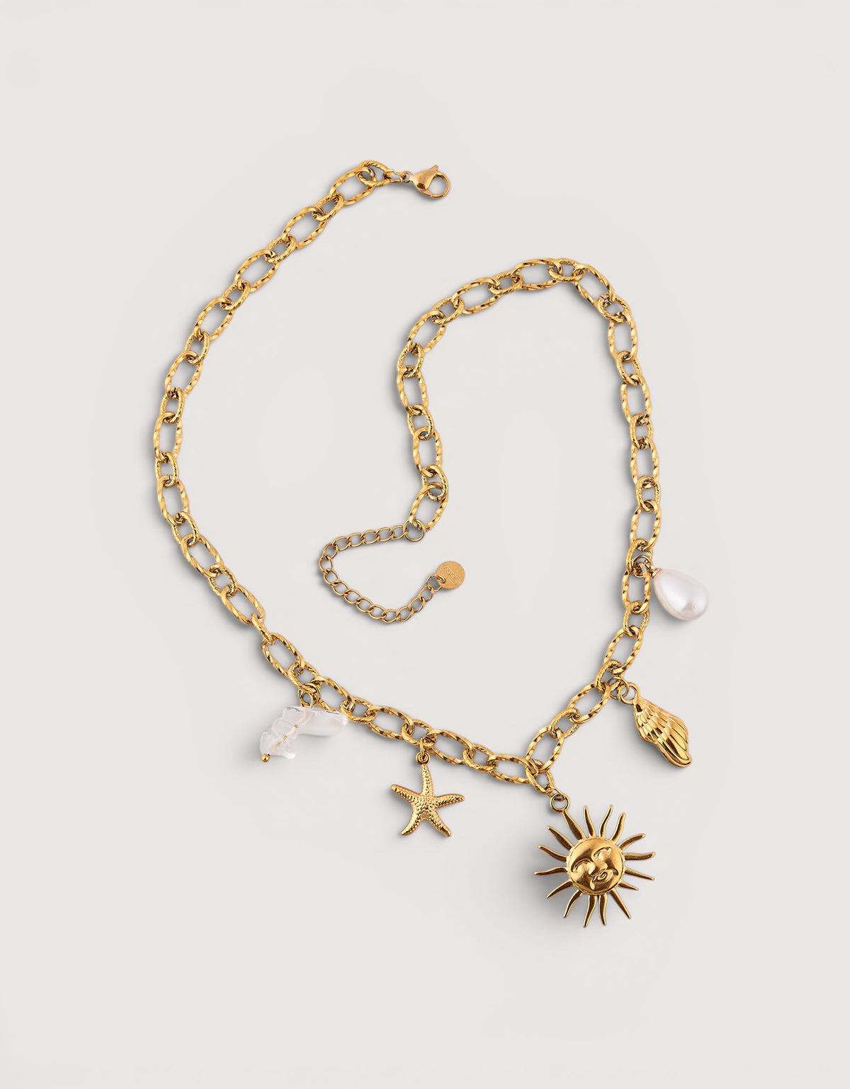 Gold-tone stainless steel necklace - Sol