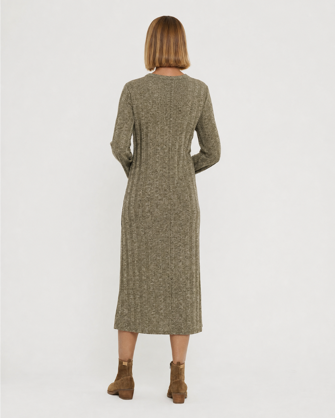 Long Rib Sleeve Dress - Tidae