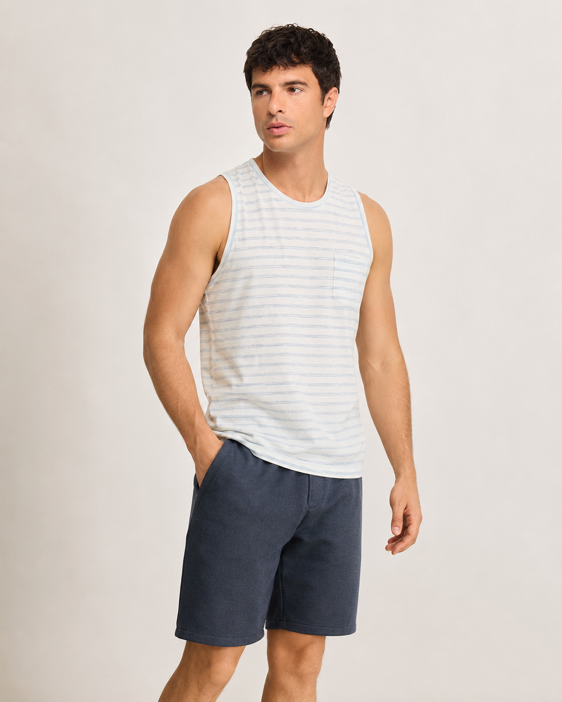 Blue Sleeveless T-Shirt – Kapiti