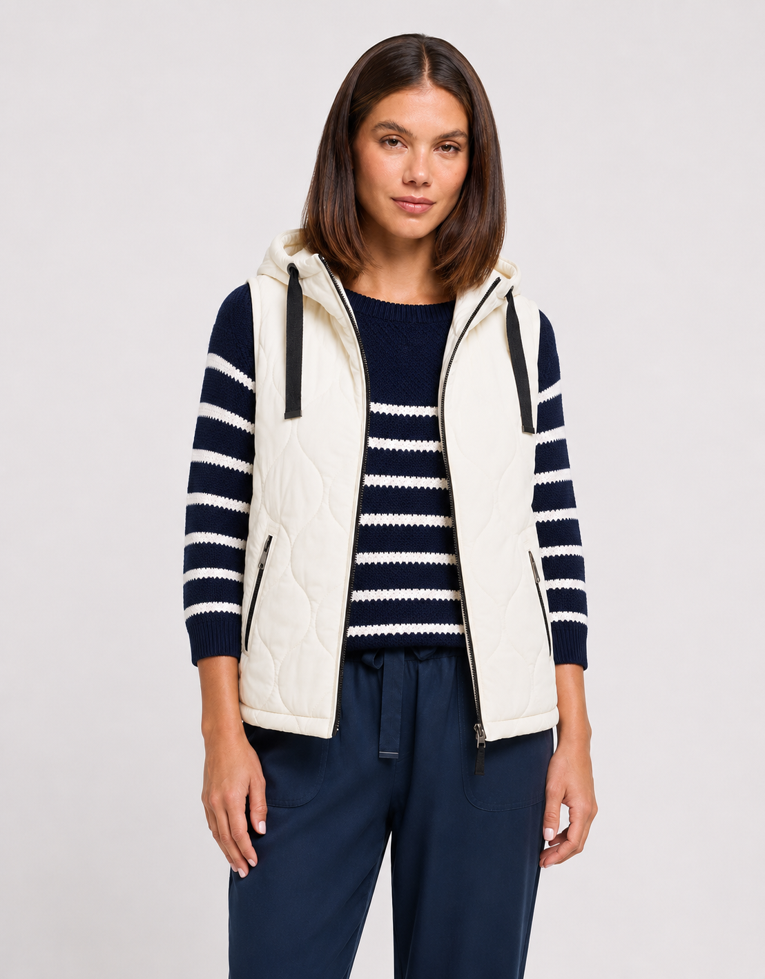 White Quilted Gilet - Janter