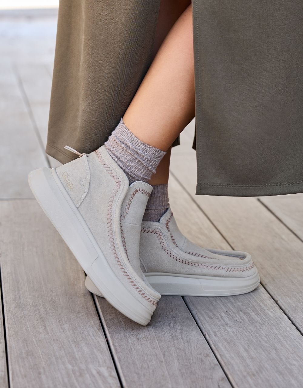 Beige Suede Ankle Boots - Tundra