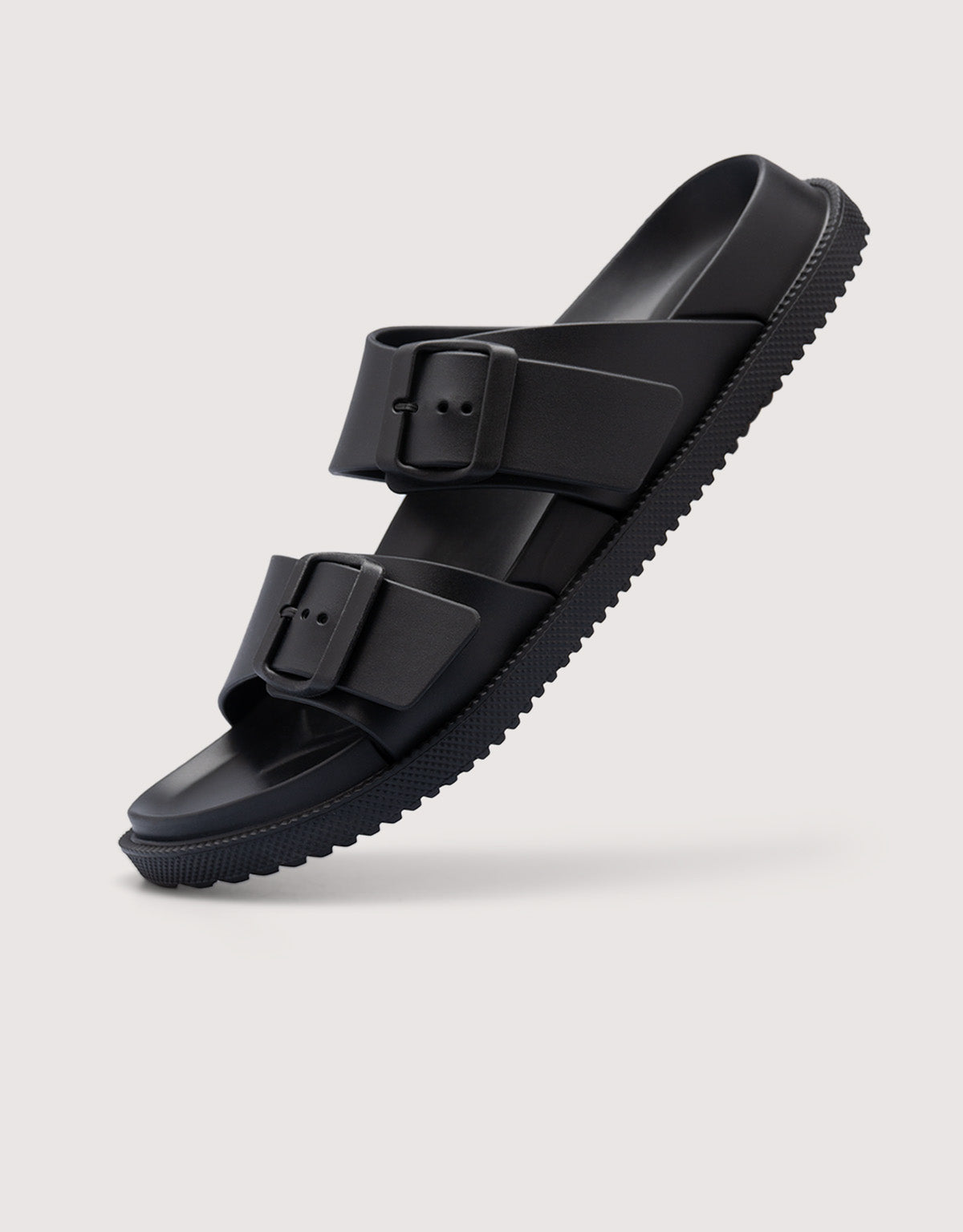 Black Buckle Sandals - Kauai
