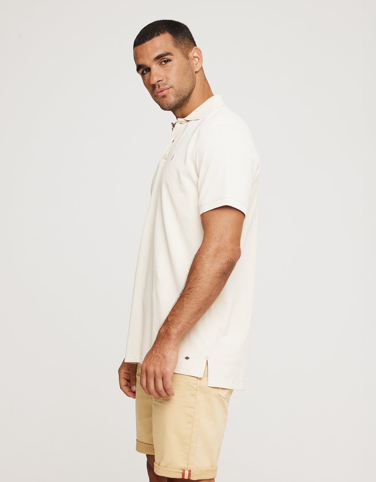 Polo Manga Corta Algodón Beige - Tome 