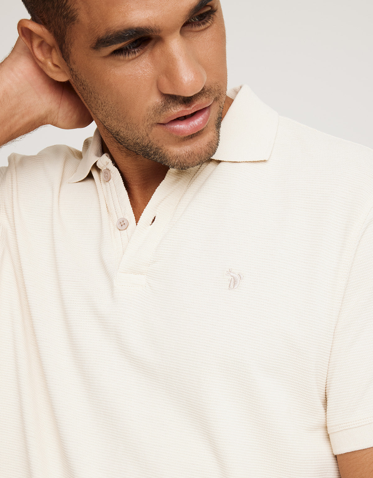 Polo Manga Corta Algodón Beige - Tome 