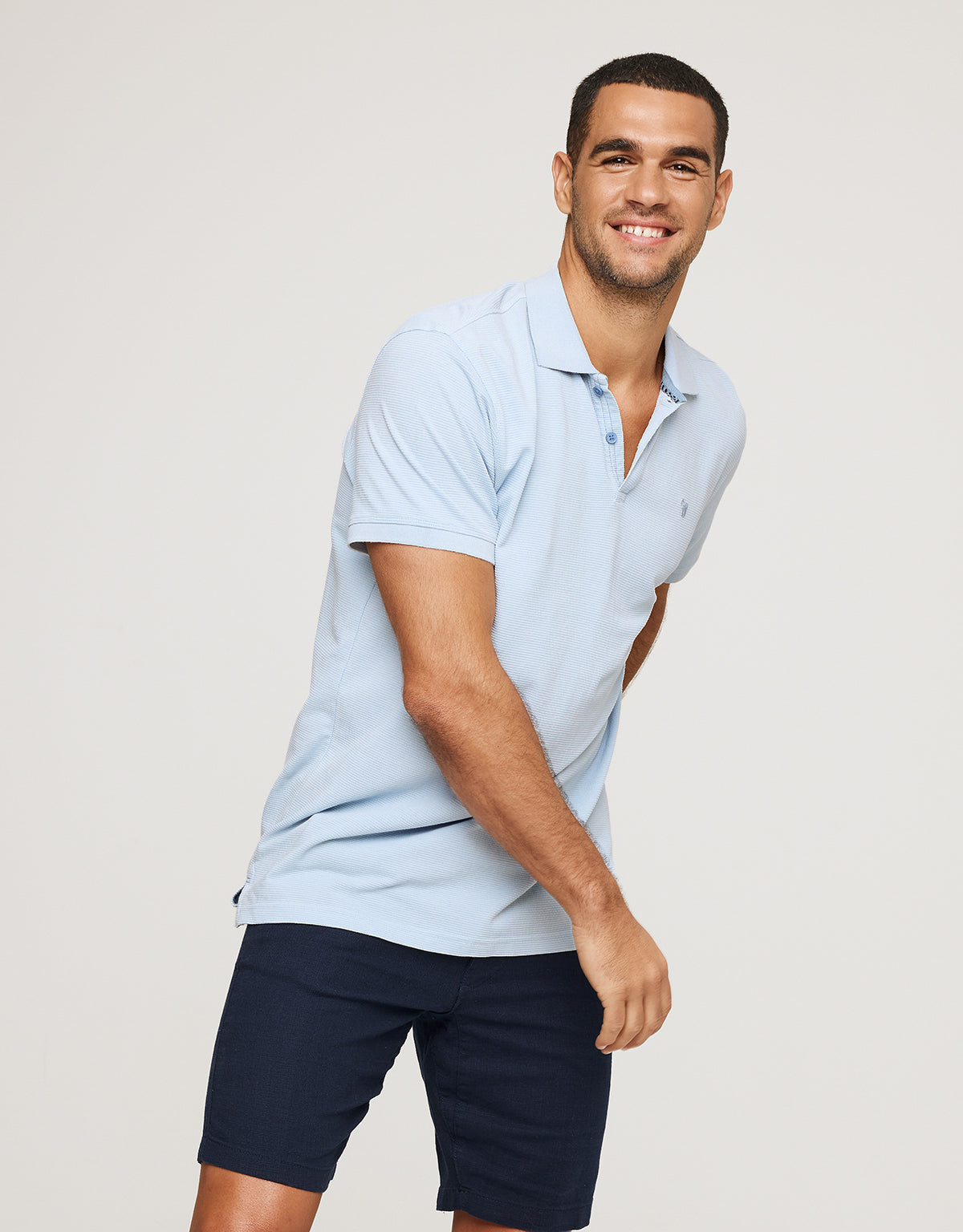 Polo Manga Corta Algodón Azul - Tome 