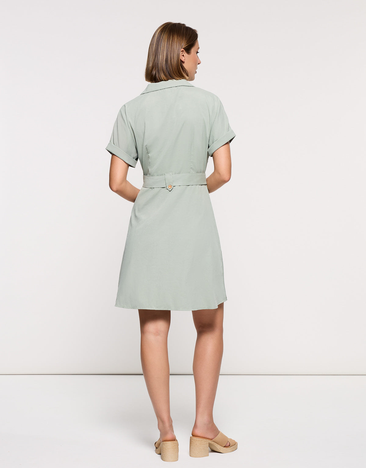 Light Khaki Short Dress - Ilice