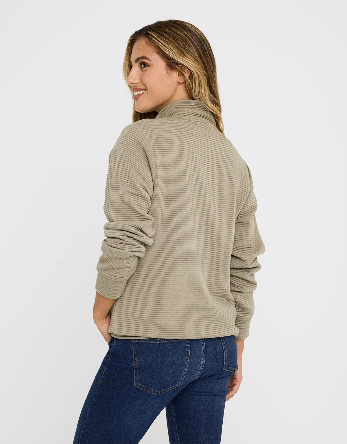 Chaqueta Cremallera Caqui - Tigia 