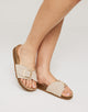 Blue Split Leather Bio Sandal - Azure