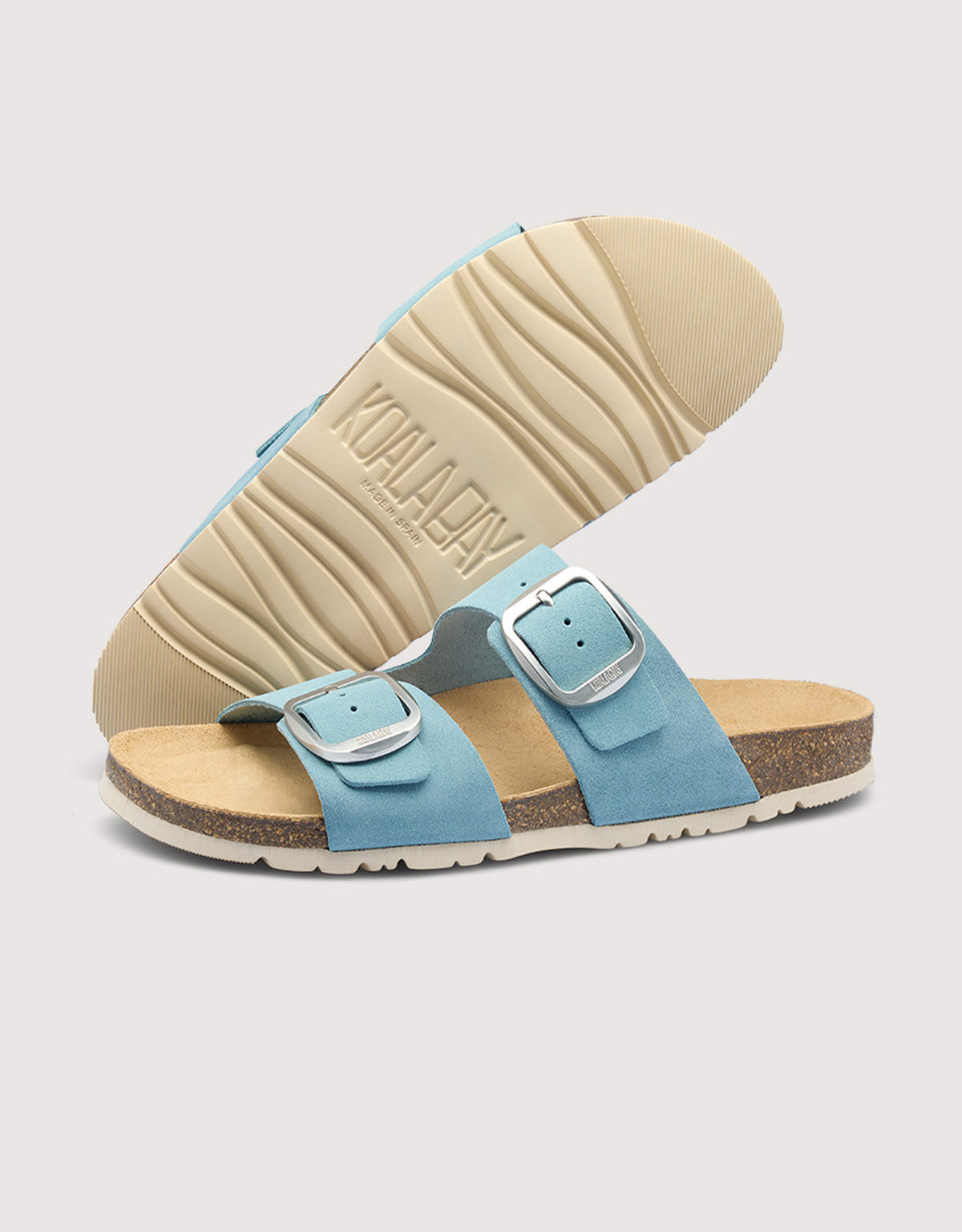 Grayish Blue Bio Sandal - Emerald