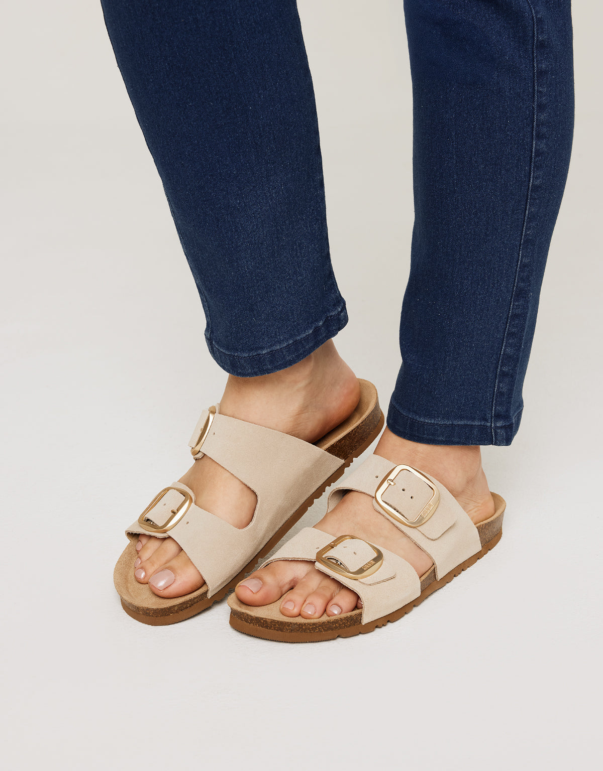 Sand Buckle Leather Bio Sandal - Emerald