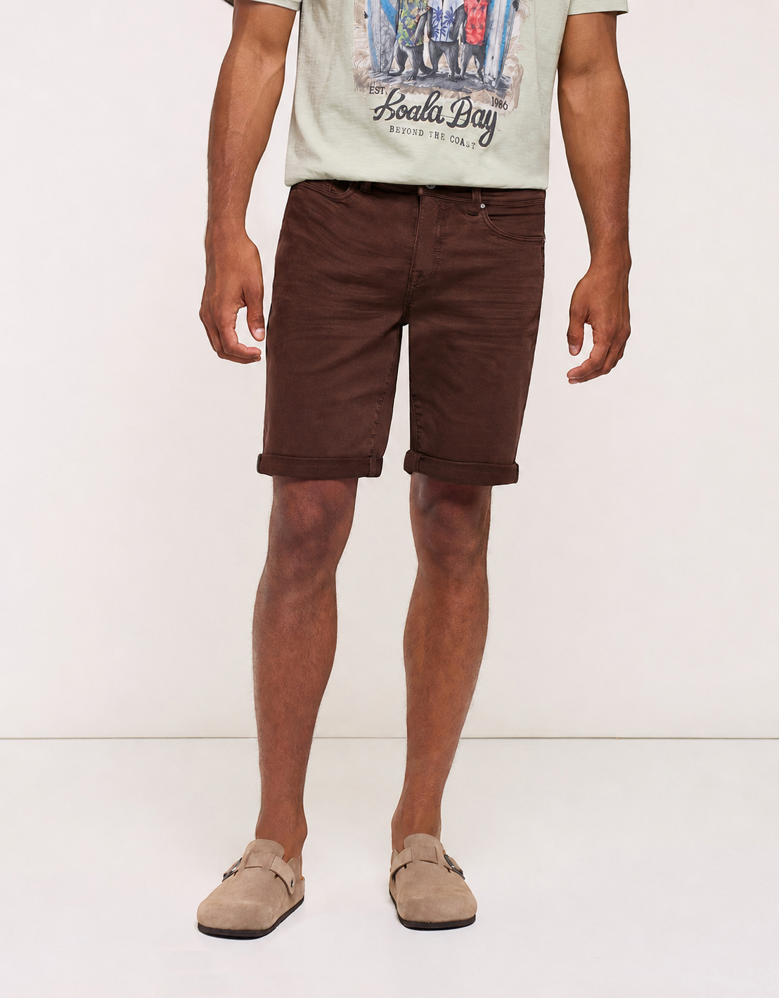 Chocolate Denim Bermuda Shorts - Palm Beach