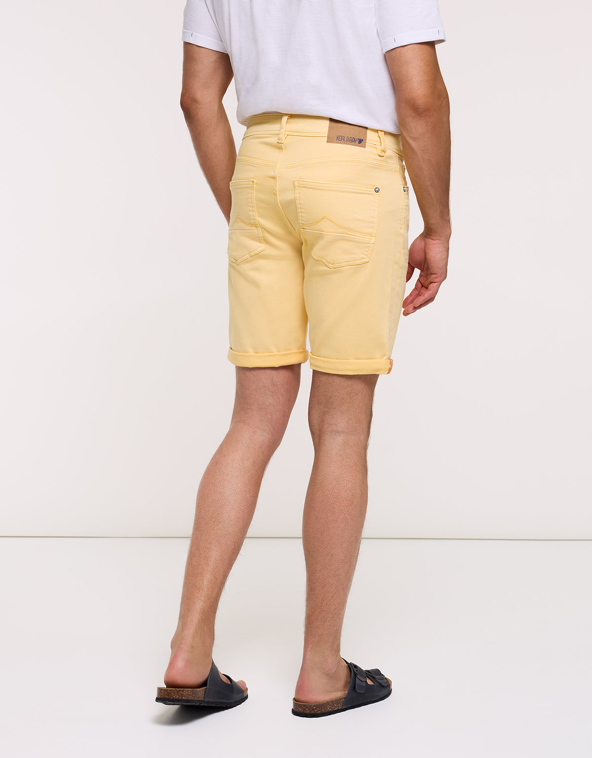 Light Yellow Denim Bermuda Shorts - Palm Beach