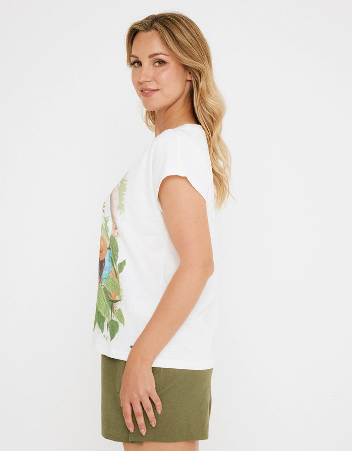 Off White Short Sleeve T-shirt - Nandi