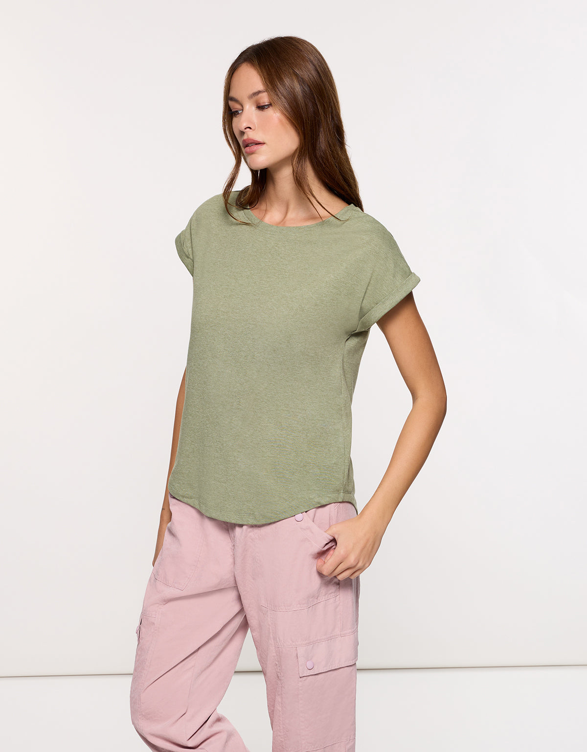 Khaki Short Sleeve T-shirt - Luma