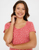 Short Sleeve Coral T-Shirt - Yarima