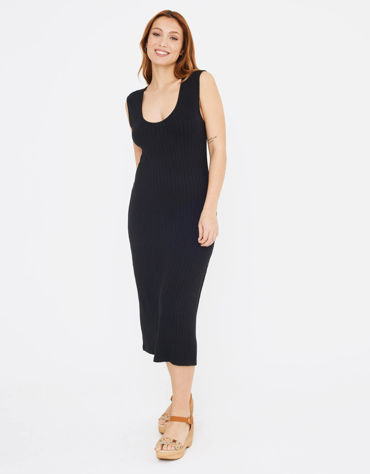 Vestido Midi Largo Cuello Redondo - Desita 