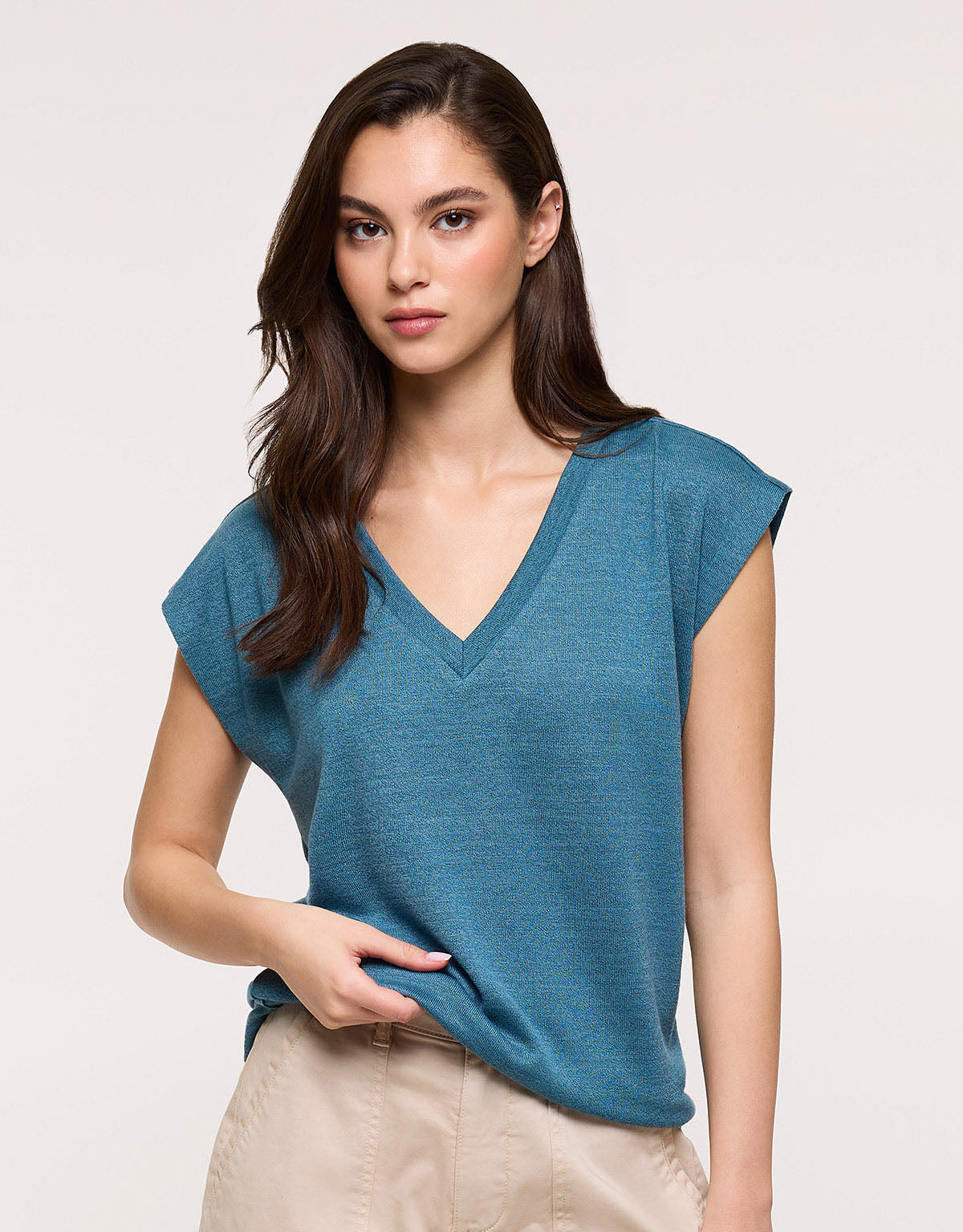Camiseta Manga Corta Turquesa Oscuro - Imara