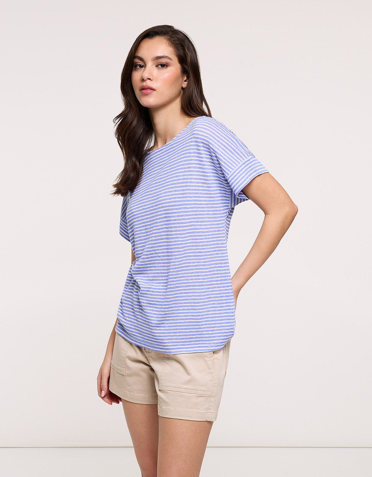 Camiseta Manga Corta Azul Claro - Solfidea