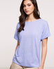 Camiseta Manga Corta Azul Claro - Solfidea