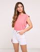 White Denim Bermuda Shorts - Orce