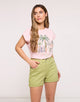Yellow Denim Bermuda Shorts - Orce