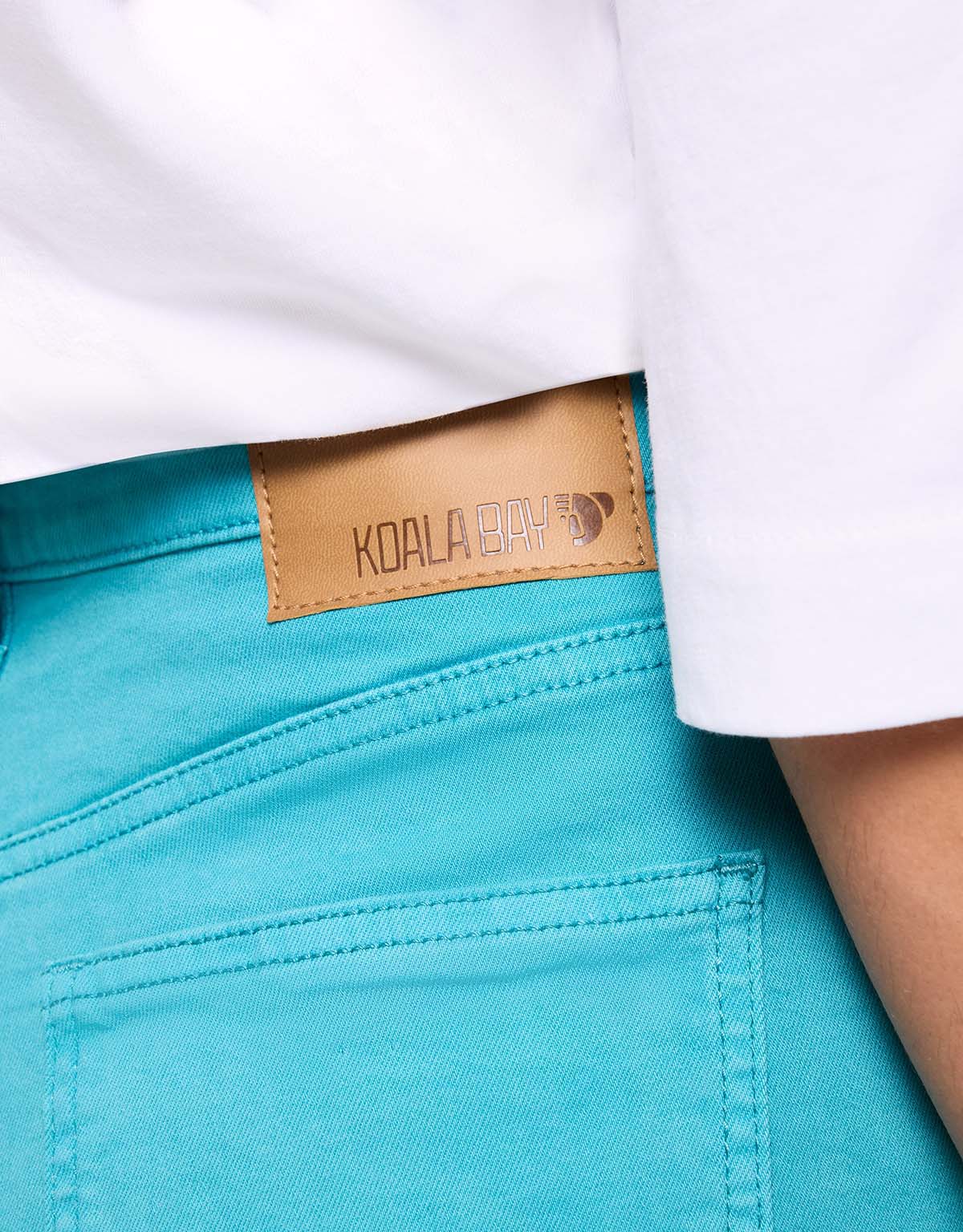 Turquoise Denim Bermuda Shorts - Orce
