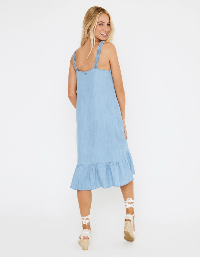 Light Denim Midi Dress - Maxer