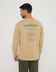 Sudadera sin Capucha con Estampado Marrón - Isalow 