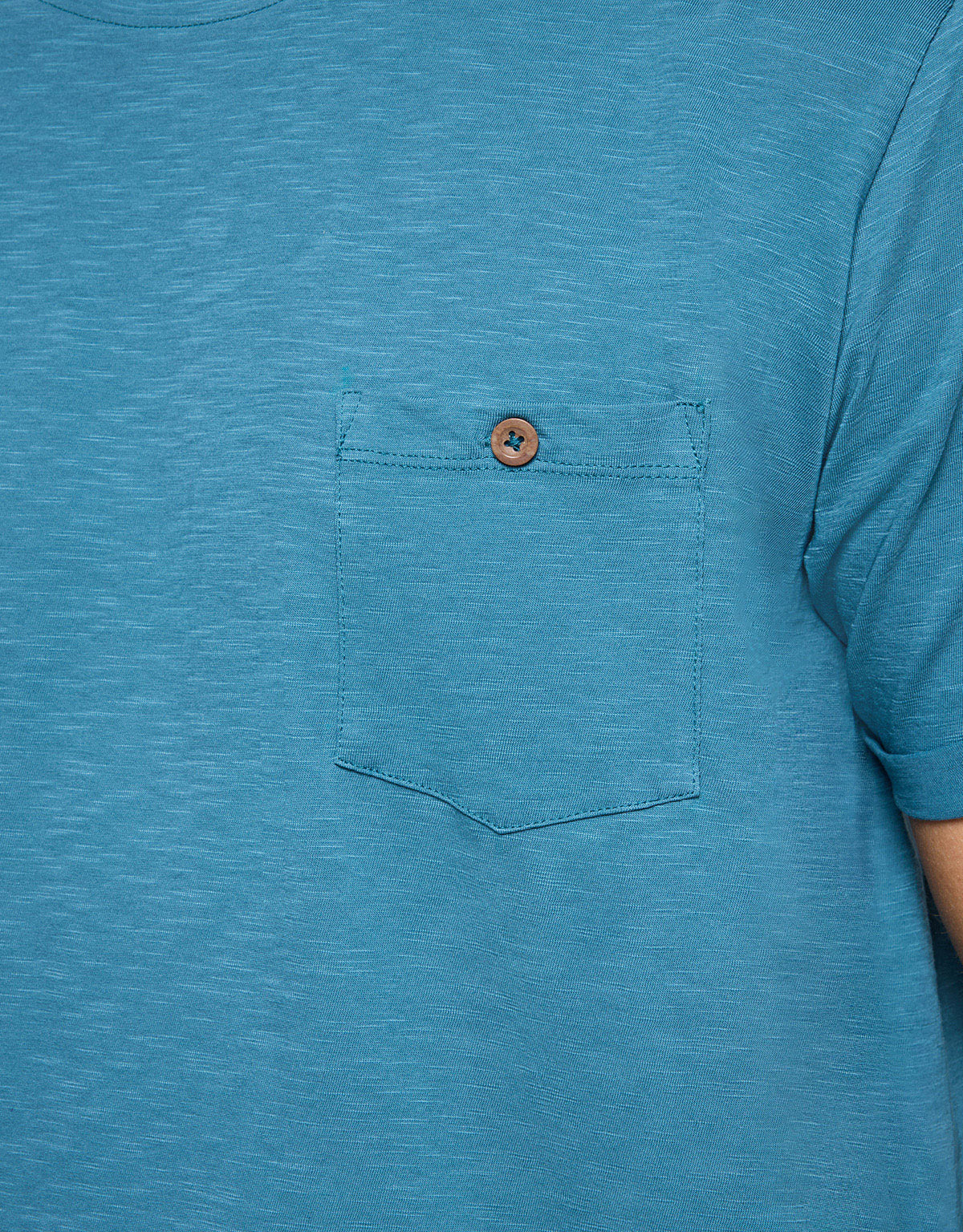 Camiseta Manga Corta Turquesa Oscuro - Button 5