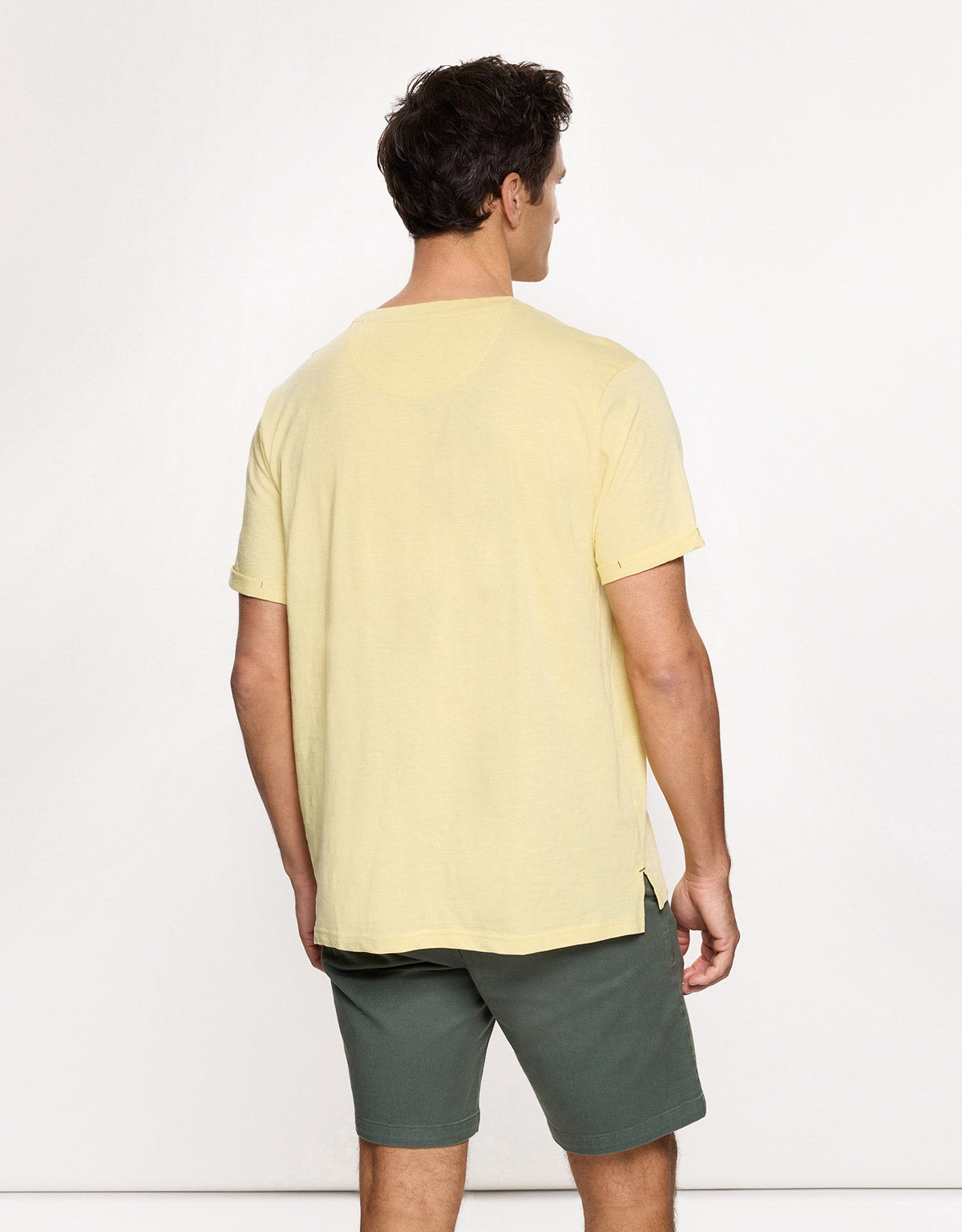 Camiseta Manga Corta Amarillo Pastel - Button 4