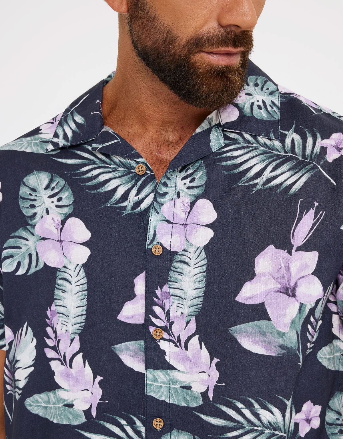 Hawaiian Print Short Sleeve Shirt - Risc