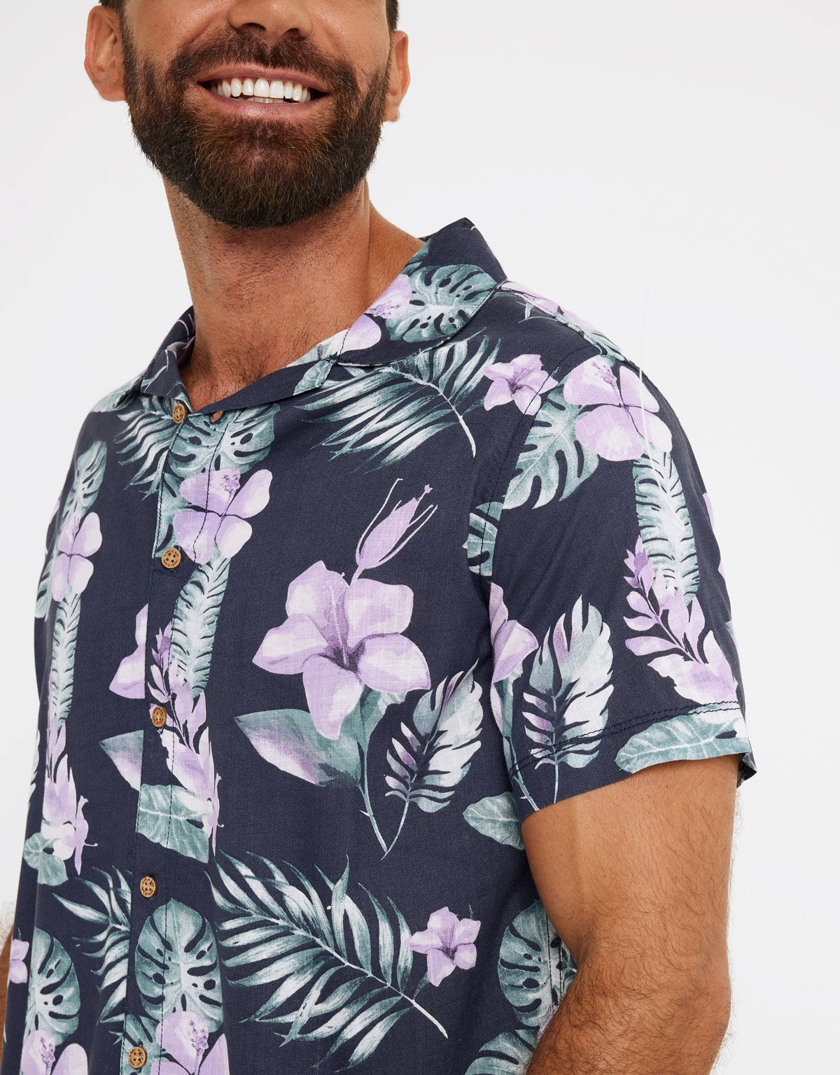 Hawaiian Print Short Sleeve Shirt - Risc