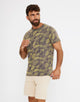 Short Sleeve Leaf Print T-Shirt - Mauicam