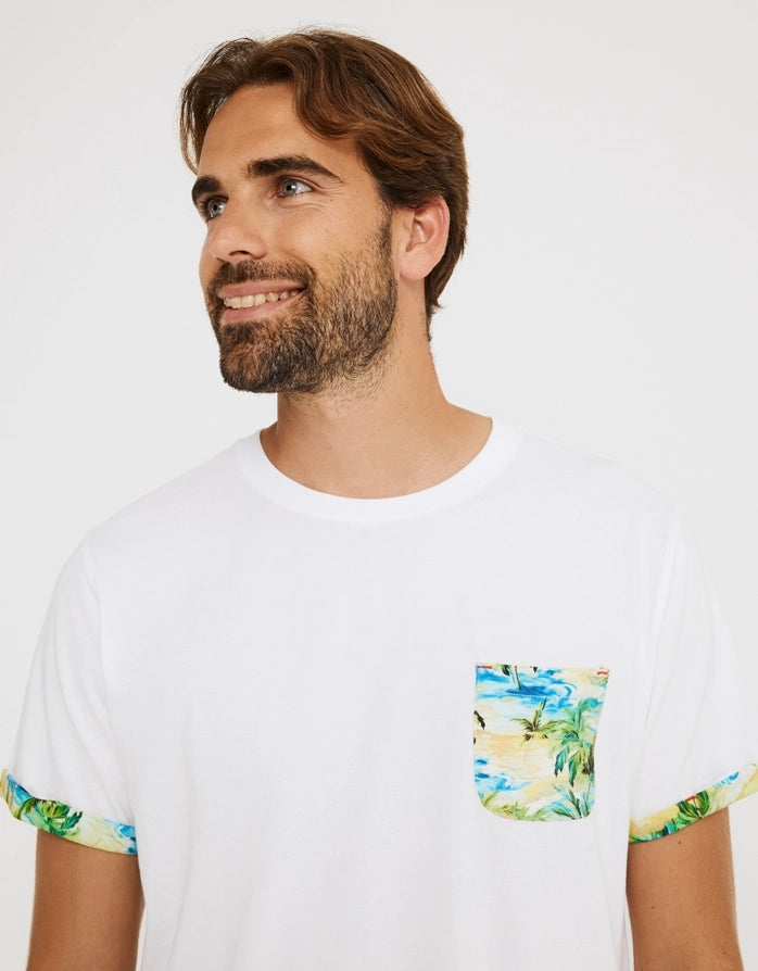 White Short Sleeve T-shirt - Reverse