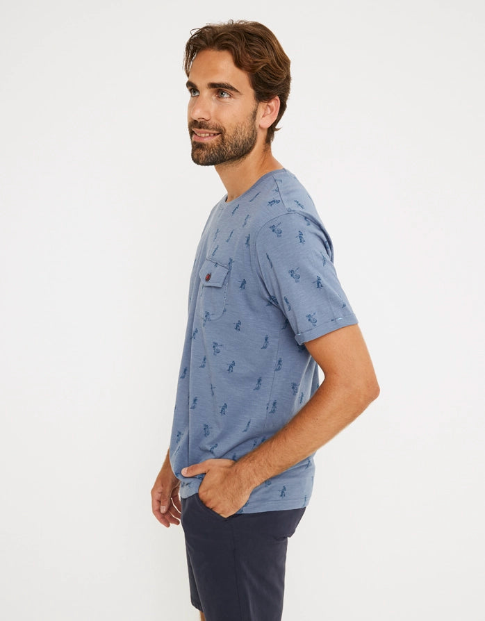 Navy Blue Short Sleeve T-shirt - Hoop